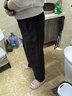 優(yōu)衣庫女裝針織廓形長褲/彎刀鐮刀褲子25秋冬新款483722 475344 483722/09黑色 M 曬單實拍圖