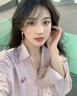 UOSU蚊香盤耳夾無耳洞女粉色碎石耳夾小眾高級百搭海邊度假風(fēng)耳墜耳飾 粉色碎石耳夾 曬單實拍圖