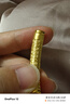賽菲爾黃金手鏈祈福心經(jīng)轉運珠款硬金配紅皮繩生日禮物約2.1克 曬單實(shí)拍圖