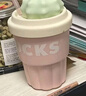星巴克（Starbucks）多肉花園粉色款陶瓷吸管杯(配杯蓋)415ml高顏值水杯兒童七夕禮物 曬單實拍圖