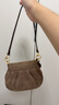 CHARLES&KEITH25冬新品翻蓋式絨面單肩包掛小豬包CK2-20671821-1 Mocha Brown摩卡棕 S 曬單實(shí)拍圖
