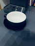 德國陶瓷咖啡杯拉花白色專(zhuān)業(yè)壓紋花式比賽拿鐵杯陶瓷杯美式 曼特寧黑【300ml、贈杯碟】 曬單實(shí)拍圖