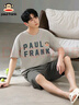 PAUL FRANK大嘴猴情侶睡衣男純棉短袖短褲夏季可愛卡通大碼可外穿家居服套裝 曬單實(shí)拍圖