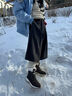 斯柏銳雪地靴女2025新款防滑防水保暖東北哈爾濱零下40度厚底棉鞋冬季 瀾夜黑 【2.0升級版 冰面止滑】 38 偏小一碼 曬單實(shí)拍圖