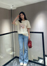 班尼路牛仔褲女微喇叭褲子女裝新款高腰緊身顯瘦彈力潮流辣妹百搭長(zhǎng)褲女 淺藍(lán)#純色 【挺闊舒適】 M 曬單實(shí)拍圖