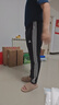 阿迪達斯運動(dòng)褲男秋季防風(fēng)休閑衛褲健身跑步運動(dòng)褲 黑白收腿褲 黑白  L  曬單實(shí)拍圖