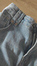 衣品天成高腰牛仔彎刀褲女2025秋季薄款復古寬松直筒褲顯瘦垂感闊腿褲子女 曬單實(shí)拍圖