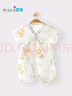 優(yōu)奇夏季新生兒衣服短袖和尚服竹纖維嬰兒夏裝薄款連體衣夏天哈衣爬服 曬單實(shí)拍圖