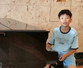 左西男童短袖t恤夏兒童涼感半袖2025新款男孩大童復古上衣 淺藍色 150 曬單實拍圖