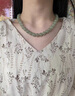 京鑒和田玉青玉項鏈青海青玉石珠子佛珠玉石氣質(zhì)女款冰晴水禮物附證書 冰晴項鏈10mm總長50厘米 曬單實拍圖