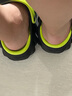 德?tīng)柣荩―EERWAY）涼鞋男2025夏季洞洞鞋男士潮流透氣兩用厚底沙灘鞋 黑綠 40-41 曬單實(shí)拍圖