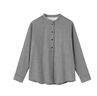 無印良品（MUJI）女式 法蘭絨立領(lǐng)長袖罩衫 女士襯衫襯衣女裝25年秋季BC2OHC5A 黑色格紋 M (160/84A) 曬單實(shí)拍圖