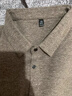 皮爾卡丹（pierre cardin）高檔輕奢無(wú)痕秋冬季純羊毛襯衫長(zhǎng)袖中年商務(wù)休閑寬松男打底厚襯衣 駝色 M 推薦100-120斤 曬單實(shí)拍圖