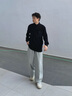 森馬（Semir）休閑褲男冬發(fā)熱抑菌衛褲寬松弧形彎刀褲2025褲子百搭109725127111 曬單實(shí)拍圖