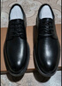 駱駝（CAMEL）皮鞋男士商務(wù)牛皮內增高簡(jiǎn)約舒適通勤系帶英倫風(fēng)正裝鞋 A032211370  黑色 44 曬單實(shí)拍圖