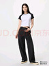 優(yōu)衣庫女裝針織廓形長(zhǎng)褲/彎刀鐮刀褲子25秋冬新款483722 475344 483722/32深米色 2XL 曬單實(shí)拍圖
