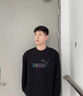 品牌圓領(lǐng)衛(wèi)衣男春秋新款長(zhǎng)袖t恤青少年潮流上衣服休閑套頭打底衫 白色加絨 2XL 曬單實(shí)拍圖