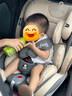 貝倍適（BAYBETSS）兒童安全座椅汽車用0-4-12歲寶寶360度旋轉(zhuǎn)嬰兒車載坐椅ISOFIX 米灰色【遮陽棚+上拉帶+側(cè)保護】 曬單實拍圖
