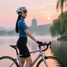 蘭帕達箭羽20雙箭頭騎行褲夏季女款速干專業(yè)公路車自行車背帶短褲 黑色-背帶短褲 意大利雙箭頭褲墊 XL 曬單實拍圖