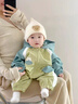 迪士尼（Disney）嬰兒衣服連帽連體衣開(kāi)春秋季裝款男女寶寶超萌洋氣外出哈衣 綠色 90cm 曬單實(shí)拍圖