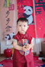 G.DUCKKIDS小黃鴨周歲禮服男寶寶抓周衣服女漢服百日宴百天滿月嬰兒套裝夏季 紅色+香囊 90 建議1~2歲【 80-90cm】cm 曬單實拍圖