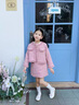 G.DUCKKIDS小黃鴨童裝女童套裝秋冬季2024新款兒童衣服女孩小香風(fēng)上衣兩件套 粉色【春秋款】 130 尺碼7~8歲【120-130cm】cm 曬單實(shí)拍圖