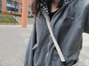 甜米寶春秋季新款ins衛衣女學(xué)生韓版潮寬松bf格子上衣連帽加厚毛呢外套 灰色 L 【100-120斤】 曬單實(shí)拍圖