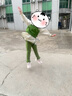幼歌（YOUGE） 女童裙擺式娃娃衫背心套裝兒童森系彈力云朵褲馬甲 草綠背心 120 cm 曬單實(shí)拍圖