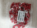 SV歐式叉型預絕緣冷壓端子Y/U型接線(xiàn)端子銅鼻子線(xiàn)耳鼻壓線(xiàn)銅接頭 SV1.25-3（默認發(fā)紅色，其他顏色請備注) 黃銅 100只 曬單實(shí)拍圖