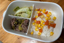 京厽可微波爐專用加熱飯盒便當(dāng)上班族陶瓷分格帶蓋碗減脂輕食餐盒套裝 三格帶蓋+湯碗+餐具+飯盒袋 曬單實(shí)拍圖
