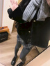 貓人【豎紋顯瘦】女士打底褲女加厚保暖顯瘦高腰外穿連褲襪秋冬季深灰 曬單實拍圖