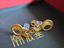 潮宏基足金5G黃金耳釘女花絲生日禮物 非遺花絲弦月 EEG30003634 約3.6g 曬單實(shí)拍圖