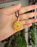 中國黃金（CHINA GOLD）黃金項鏈男女款百搭足金八寶羅盤吊墜情人節(jié)生日禮物送女友老婆 八寶羅盤項鏈【黑繩】約2.1g+品牌禮盒 曬單實拍圖