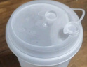 特美居奶茶杯一次性飲料杯500ml*20套 塑料咖啡杯帶蓋果汁杯子帶吸管 曬單實(shí)拍圖