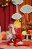 G.DUCKKIDS小黃鴨嬰兒套裝夏季男寶寶抓周衣服女唐裝滿月周歲百天百日宴禮服 350三件套 80 尺碼6-12月【75-85cm】 曬單實(shí)拍圖