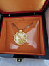 老鋪黃金古法手工足金項鏈·花絲八寶吊墜（繩鏈款） 大號寶石款金重約47.8g 曬單實(shí)拍圖