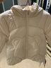 乖奇熊男童女童三防羽絨服秋冬季寶寶新年連帽外套嬰幼兒外出可愛拜年衣 白帽灰 90 曬單實拍圖