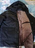 啄木鳥(niǎo)棉服男中老年人棉衣加絨加厚男士外套冬季爸爸裝棉襖保暖厚款冬裝 藍色加絨款 2XL 曬單實(shí)拍圖