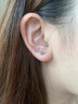 LnieerS925銀針月光石耳釘女養耳洞螺絲防掉耳環(huán)高級耳骨釘精致免摘耳飾 粉色耳釘一對【925銀針】 曬單實(shí)拍圖