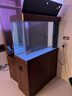 漢霸超白玻璃魚缸客廳家用2025年新款大型水族箱生態(tài)底濾智能懶人金魚 柚木色 屏風100cm長x40cm寬x75cm+80cm高 曬單實拍圖