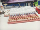 B.O.W航世 K608DL 三模有線藍牙無線充電鍵盤 超薄便攜辦公家用手機ipad平板筆記本電腦鍵盤 甜心粉漸變 曬單實拍圖