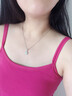 莫桑鉆石項鏈女高級感輕奢小眾吊墜七夕情人節(jié)生日禮物送女友老婆 心愛的她（一克拉白金色莫桑鉆石） 曬單實拍圖