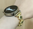 watchbond適用華為手表gt4/GT5表帶watch5女款41mm施華洛gt3新款watch gt4閃鉆金屬gt5pro/42女士18mm四葉草 【施華洛】四葉草-鏈式小橢圓-淺金+香檳金接頭  曬單實(shí)拍圖