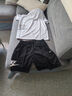 斷碼運動(dòng)套裝男夏季跑步服新款速干衣短袖訓練健身服籃球服男 白色+黑色【兩套裝】 XL (110-135斤) 曬單實(shí)拍圖