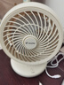 海爾（Haier）可充電電風(fēng)扇臺(tái)式風(fēng)扇桌面家用小型臺(tái)扇小風(fēng)扇輕音廚房壁扇宿舍臥室辦公搖頭渦輪空氣循環(huán)扇 可充電自動(dòng)搖頭款LSF-CB101(W) 曬單實(shí)拍圖