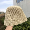 布羅鳥(niǎo)趙露思同款手工草編鏤空漁夫帽女2025新款盆帽帽子女春夏遮陽(yáng)防曬 露思同款編織漁夫帽 曬單實(shí)拍圖