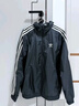 adidas休閑簡(jiǎn)約三條紋梭織立領(lǐng)夾克外套男裝秋季阿迪達(dá)斯三葉草   黑色 (偏小，推薦買大1碼)   S 曬單實(shí)拍圖