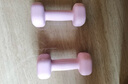 樂系小啞鈴女士家用鐵練手臂塑形直肩健身浸塑亞鈴 柔霧粉2kg*2只 曬單實拍圖