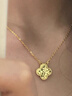 中國黃金（CHINA GOLD）黃金項鏈女士足金碎碎冰四葉草項鏈純金生日禮物送女友老婆 【京速達】足金項鏈約4.2g*甄選禮盒 曬單實(shí)拍圖