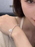 老鳳祥S925銀手鏈時(shí)尚碎銀子珍珠女士手串送女友生日紀念日中秋節禮物 碎銀子珍珠手鏈/老鳳祥品牌包裝 曬單實(shí)拍圖